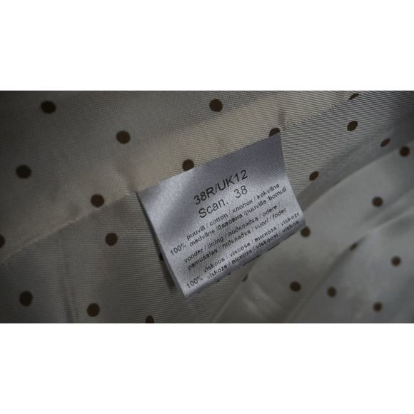 Ivo Nikkolo Blue Houndstooth EU 38 (US Medium) Jacket Coat w/ Jeweled Closure Sn - Picture 8 of 9